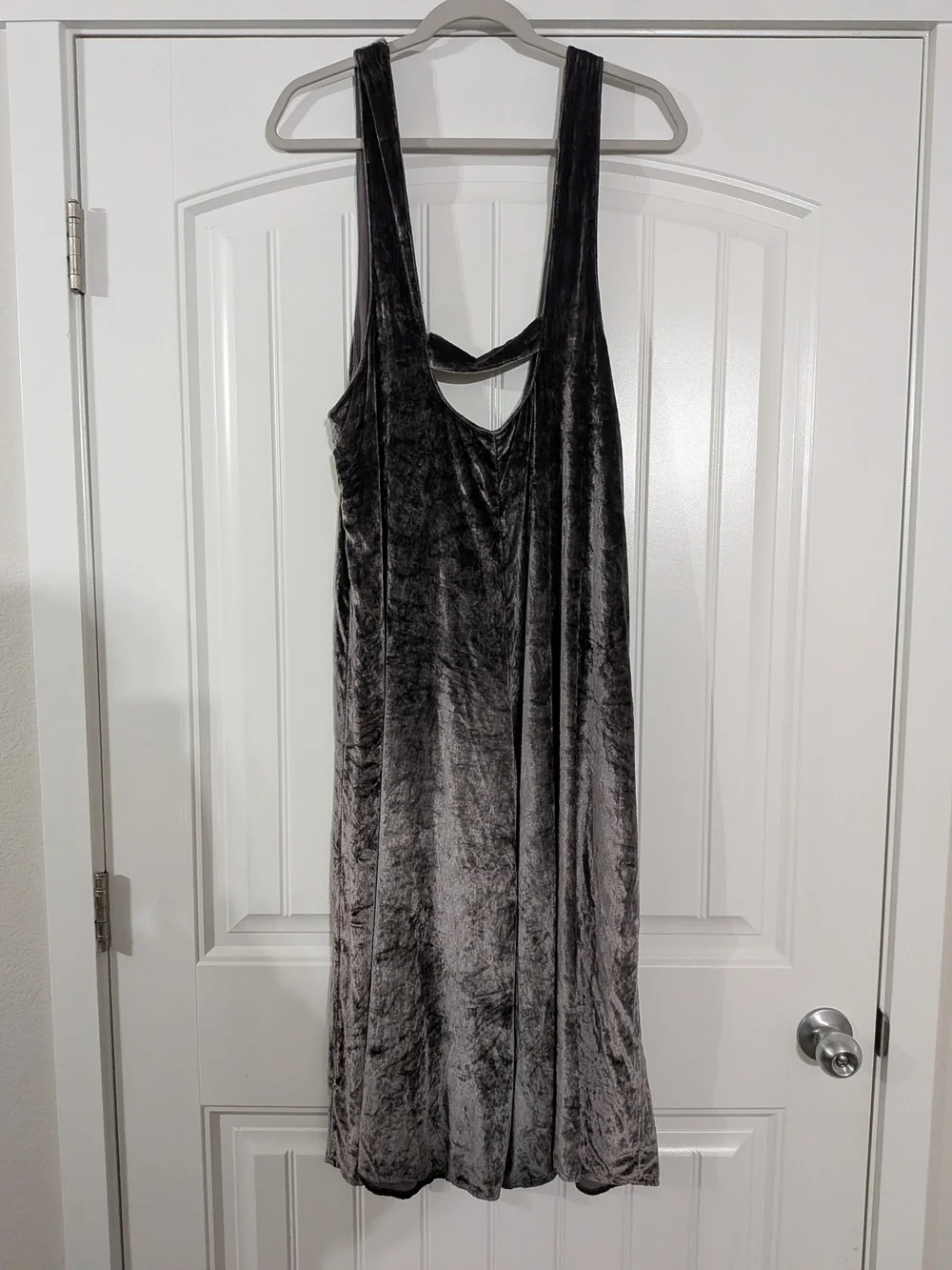 Anthropologie Maeve Silver Crushed Velvet Cropped Jumpsuit Overalls